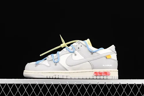 All Categories Nk SB Dunk Series Nk SB Dunk Low Low-top sneakers Pure original version OF x Nk Dunk Low "04 of 50" OW White Gray Casual Sports Skateboard Shoes DM1602-113
